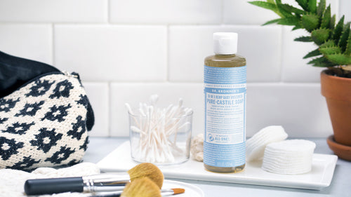 Using Dr. Bronner’s for Natural Makeup Removal, Makeup Brush Cleaning & More